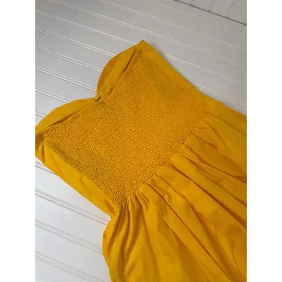 NWT Revolve SWF Balconette Midi Dress in Spanish Sun Tube Strapless Smocked Sz L - Picture 12 of 13